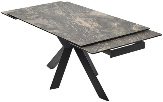 Стол BELLUNO 160 KL-176, итальянская керамика/ черный каркас
