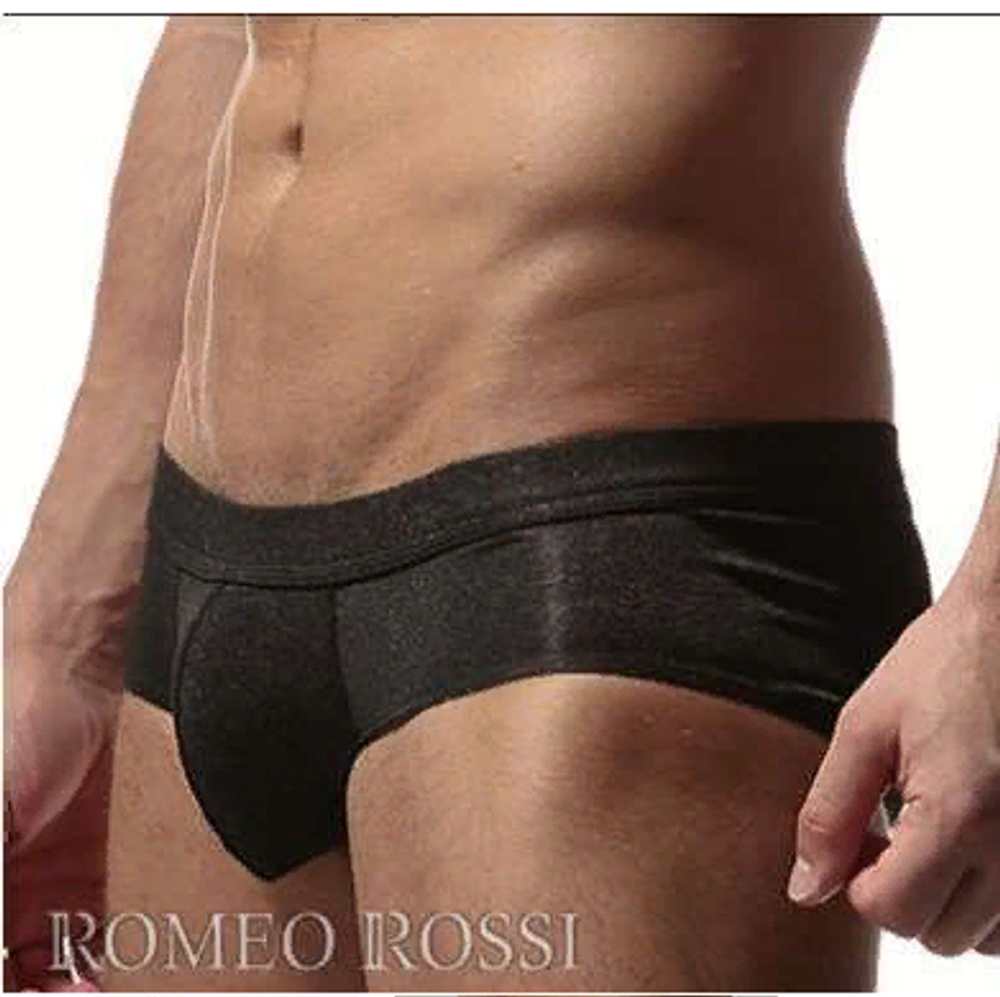 Мужские трусы брифы черные Romeo Rossi RR2013-2