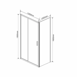 Душевой уголок Vincea Garda VSR-1G1013CLG 130x100 стекло прозрачное/профиль золото брашированное