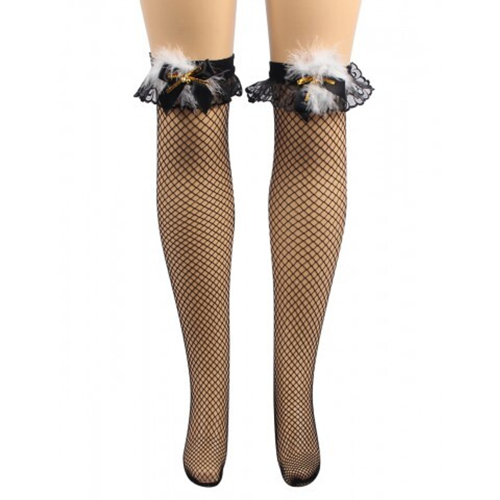 Чулки Beileisi 2104  с бантиками (XS-L) черные