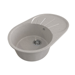 Мойка ML-GMS05 СТАНДАРТ овальная с крылом, светло-серый (310), 740*455*190мм