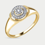 Кольцо женское из желтого золота 585 пробы с бриллиантом (арт. 01-00184-03-001-01-01)