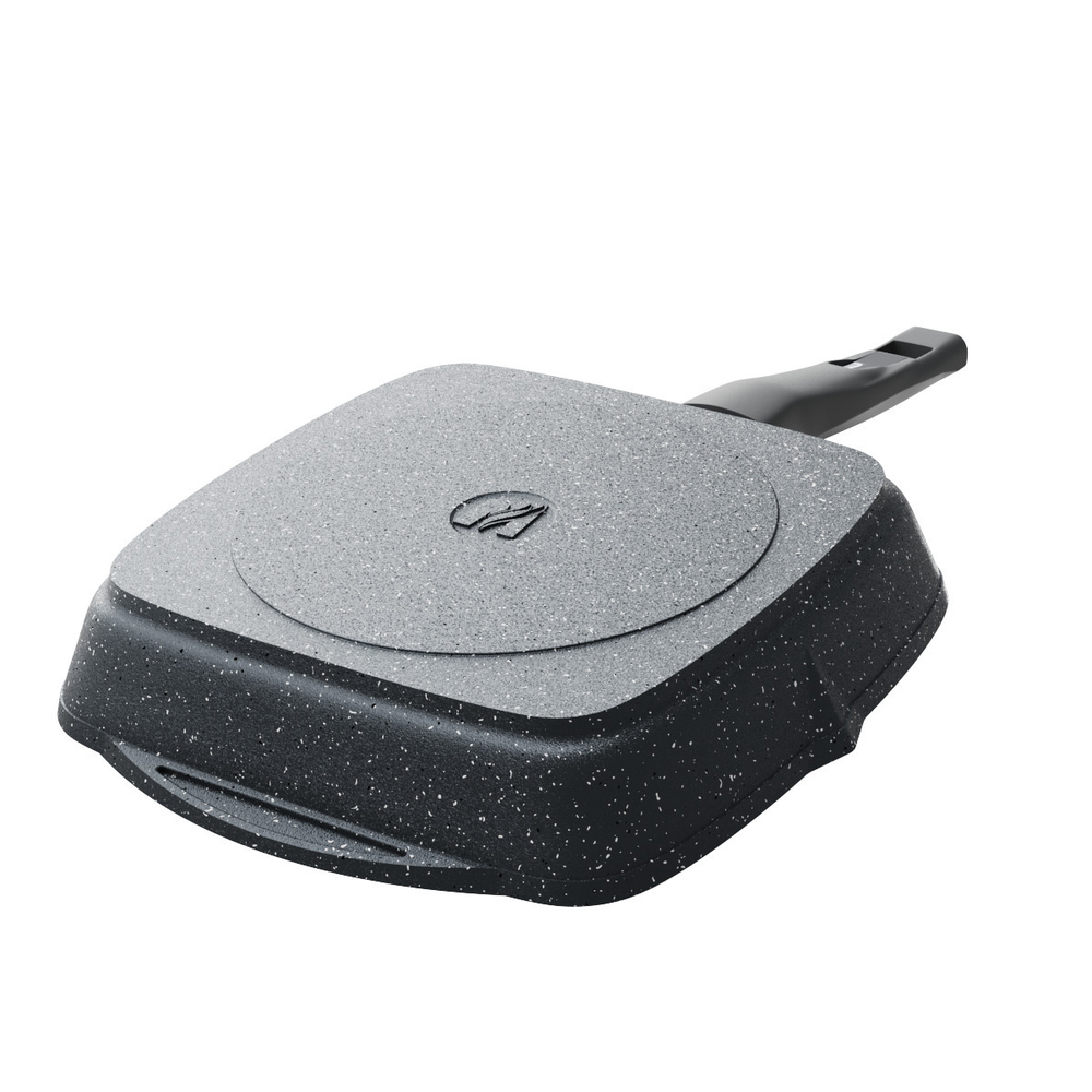 Сковорода-гриль "Мечта" Гранит с несъемной ручкой от 24 см до 28 см
