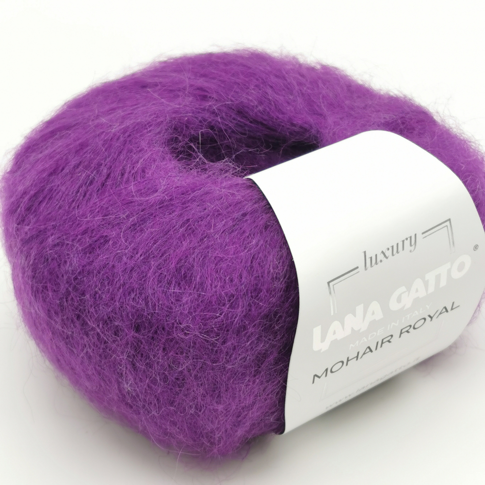 Пряжа для вязания Mohair Royal 30112 фиолетовый (25г 215м Италия)