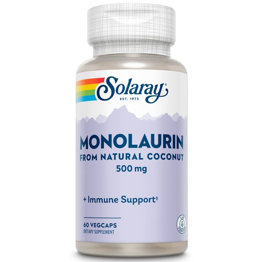 Solaray Monolaurin from natural coconut 500 Mg 60 Veg caps / Монолаурин