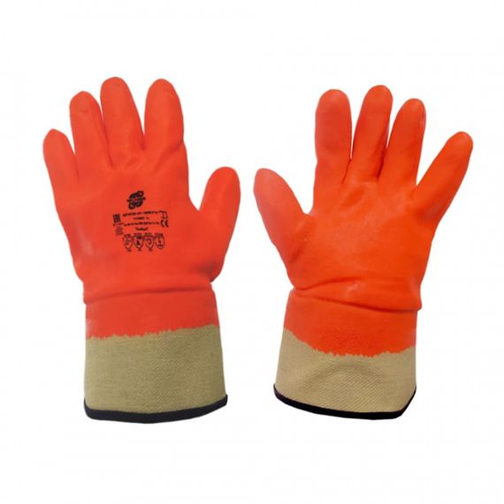 Нефтеморозостойкие перчатки, ПВХ покрытие с песочным рельефом, Arcticus 16020 STW