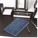 Еженедельник датированный 2025, 210х297 мм, А4, BRAUBERG "Wood", под кожу, синий, 115945