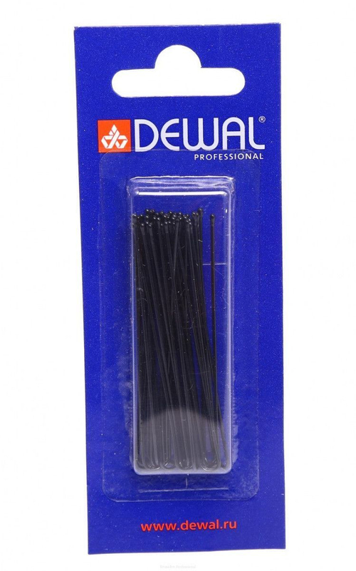 DEWAL Шпильки 60 мм прямые, черные (1шт)
