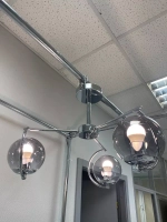 Люстра потолочная BALLI  E27*3*60W хром,дымчатый