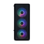 Корпус BaseTech eXtreme GFX-03, Без БП, ATX, чёрный, 4xARGB FAN, 2xUSB2, 1xUSB3, бок: закалённое стекло (BT-GFX-03-MESH-4F-ARGB)