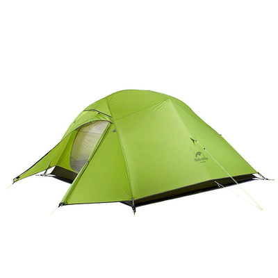 Палатка туристическая Naturehike Cloud Up 3 210T NH18T030-T трехместная с ковриком, зеленый, 6927595730621