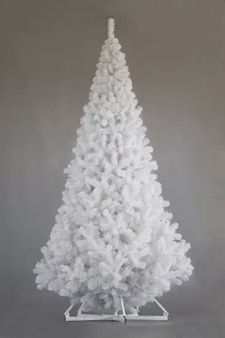 Интерьерная искусственная елка Рублевская белая 7,5 м., ствольная, ПВХ, Green Trees (GT7,5RUPVCW)