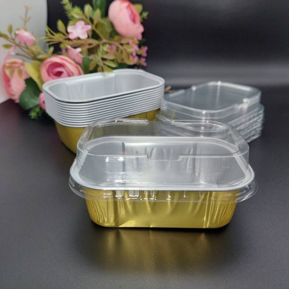 Форма для выпечки 5*9*3см прямоуг с крышкой №30 алюм 12шт