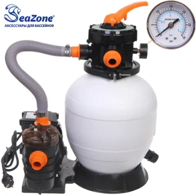 Насос-фильтр песочный для бассейнов CLP5503F, 7000 л/ч, Seazone