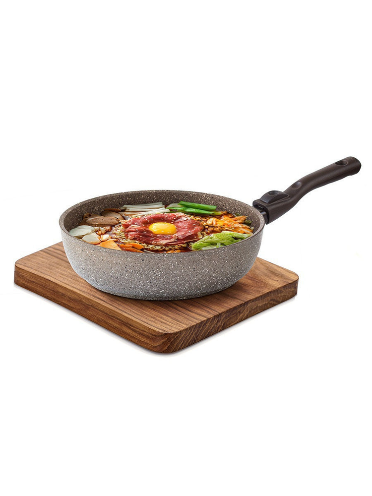 Сотейник TimA Art granit induction AТI-2026, 26 см, съемная ручка