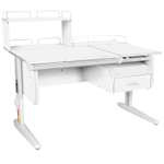 Растущая парта СУТ 25 с задними полками СУТ.15.210 и СУТ.15.240 и навесной тумбой (1200×880 мм)