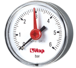 Манометр с аксиальным подключением, 6 Бар, 1/4" дюйма, ITAP, 483R