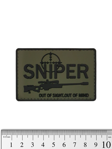 Шеврон Sniper. Out of Sight. Out of Mind PVC