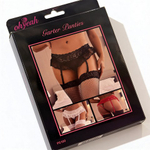 Пояс для чулок кружевной White Sexy Bow (XL-2XL)