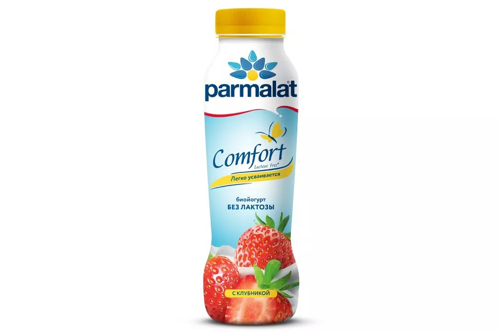 Биойогурт «Parmalat» безлактозный, клубника, 1,5 % , 290г