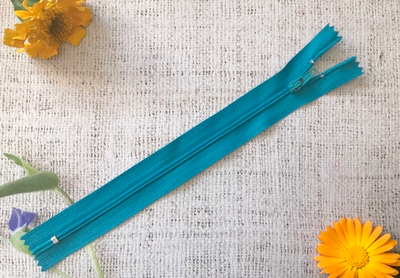 Молния брючная спираль, автомат, L 19 см, Т3, н/р, бирюза