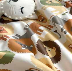 ZEPHYR HOME Постельное белье Полуторка Египетский хлопок Белый львы