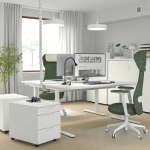 Письменный стол с регулировкой по высоте - IKEA MITTZON/МИТТЗОН ИКЕА, 160х80х65-85 см, белый
