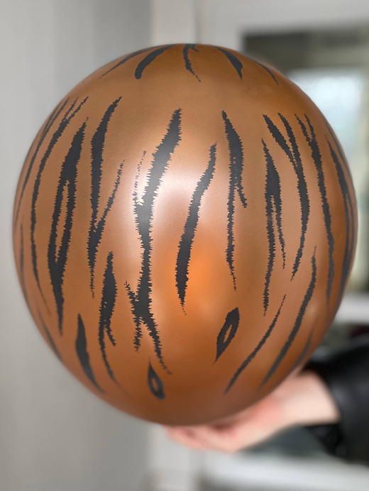 Воздушный шар с рисунком принт тигр 35см ПАЛИТРА №4336