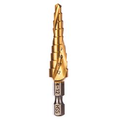 Сверло по металлу Makita HSS-TiN 4-12мм ступенчатое (D-40179)