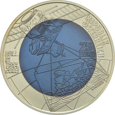 АВСТРИЯ, 2003, 25 ЕВРО [БИМЕТАЛЛ: СЕРЕБРО + НИОБИЙ]
