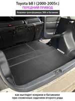 Коврики-трансформеры ЭВА в багажник для Toyota bB I (2000-2005г.) передний привод