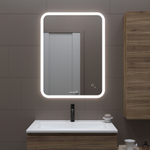 Зеркало MIXLINE "Колорит" ЭКОНОМ 600*800 (ШВ) сенсорный выкл, светодиодная подсветка, универс.крепеж