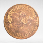 Germany, 10 Pfennigs, 1990, (Hamburg Mint - "J"), VF