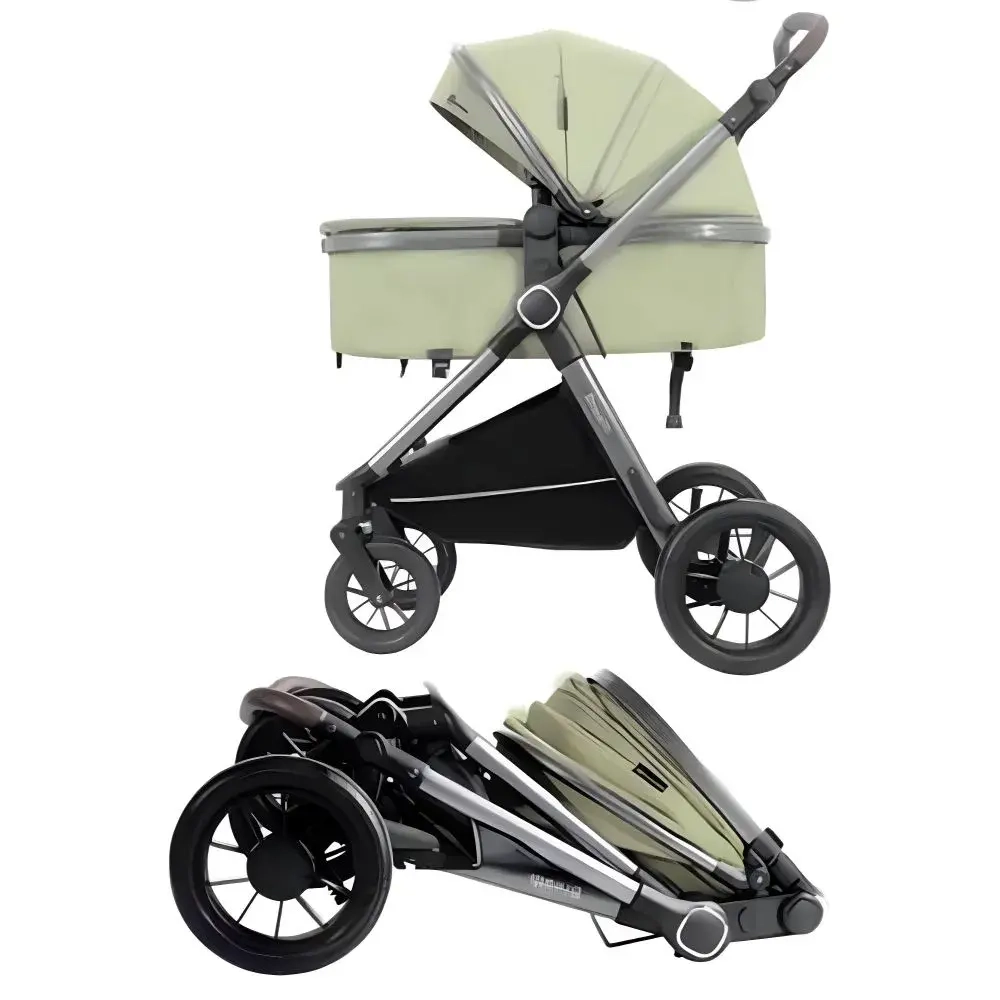 Детская коляска-трансформер Luxmom A4 3в1 (зеленый)