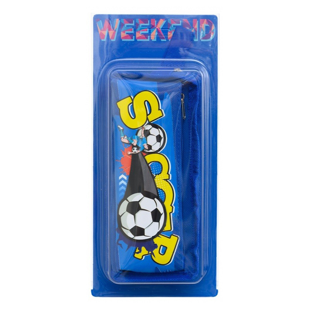 Пенал-косметичка Basir без наполнения, 20*8*5.5 см, серия "Футбол", с боковым карманом, ассорти