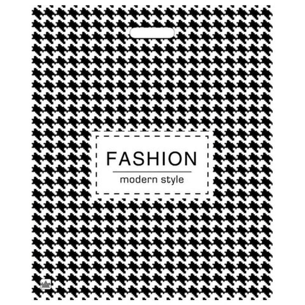 Пакет с вырубной ручкой ПВД, 60х50см, "Шанель БИГ", 100мкм, ШК6930