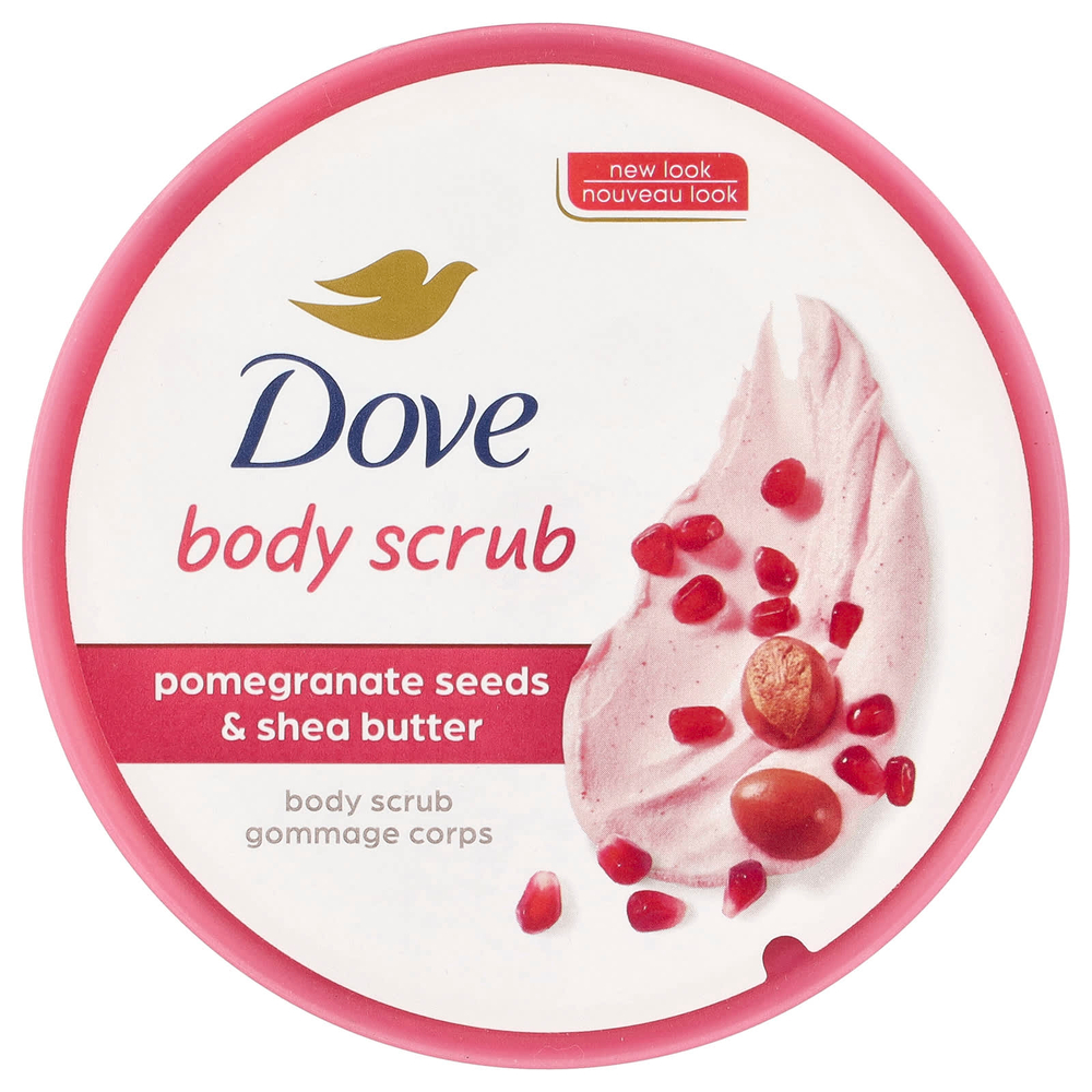 Dove, Скраб для тела, семена граната и масло ши, 298 г (10,5 унции)
