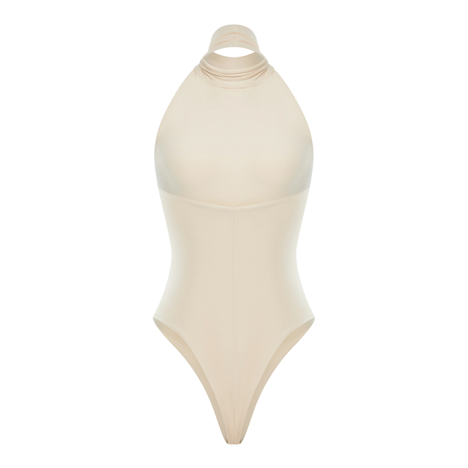 Bodysuit halter — Cream