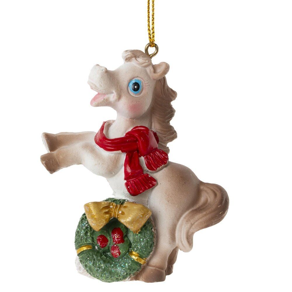 GAEM Фигурка декоративная подвесная "Лошадка", L6 W3 H8 см, 6в.