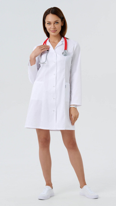 Халат медицинский Мини на кнопках CVC