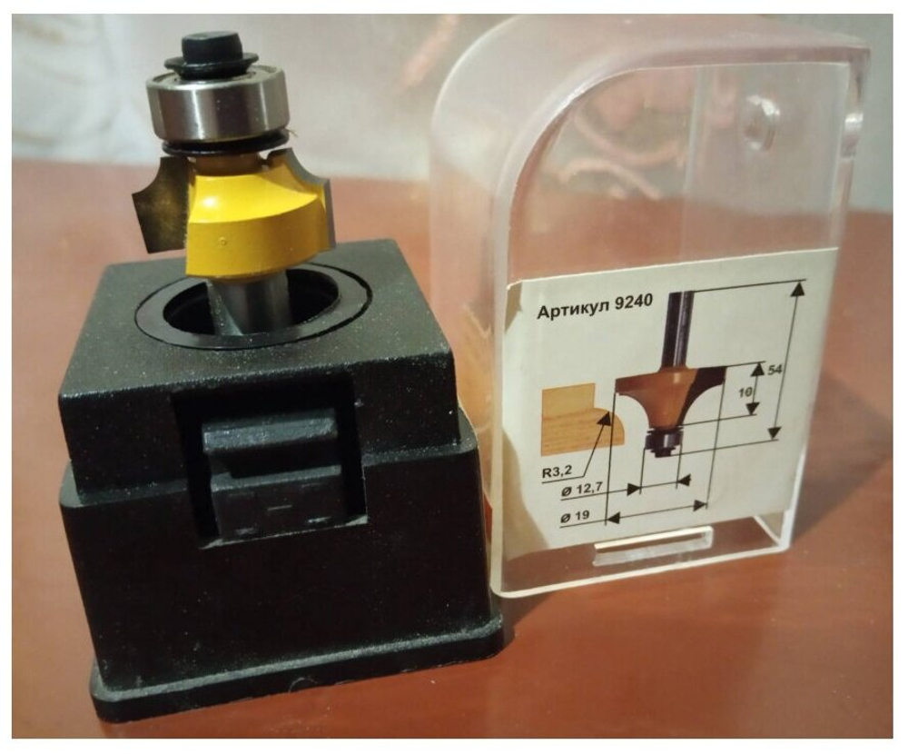 Фреза ЭНКОР кромочная калевочная 19*10мм R3.2мм хв.8мм (9240)