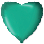 Шар фольгированный Сердце 46 см (Зеленый)