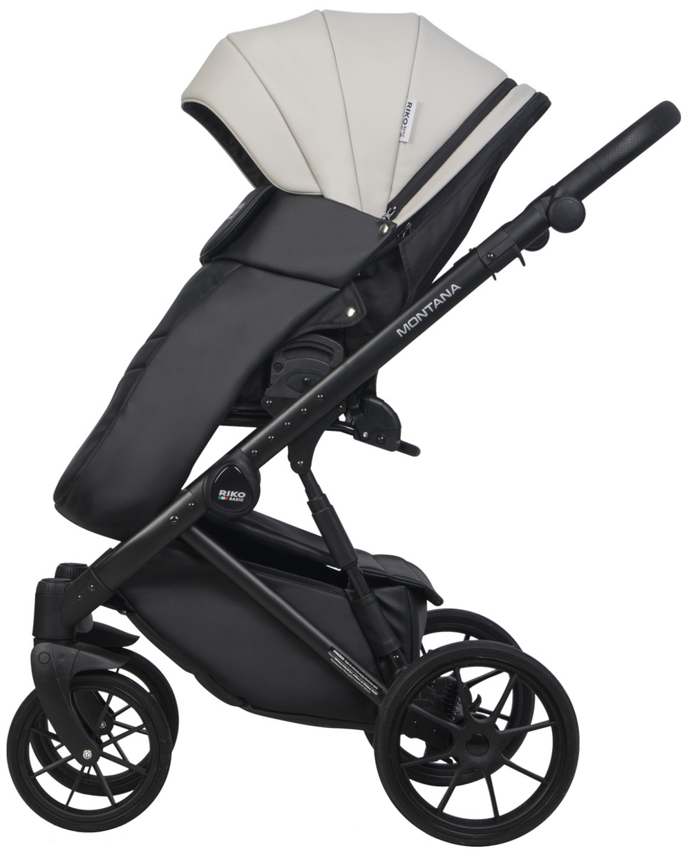 Детская коляска Riko Basic Montana X Ecco 2 в 1 31 Light Silver-Black (св.серый-черный)