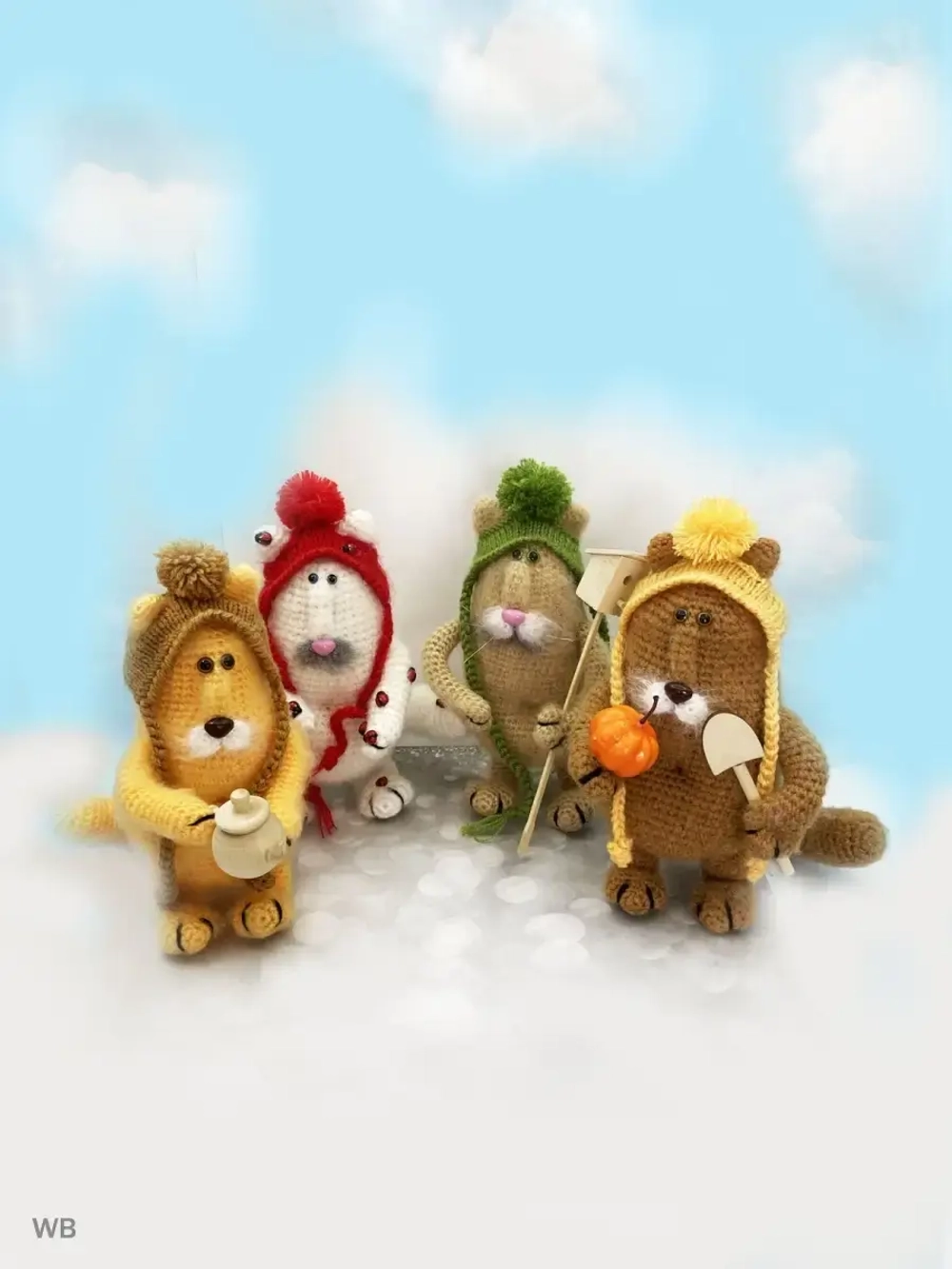 Фигурка ручной работы Кот с чайником