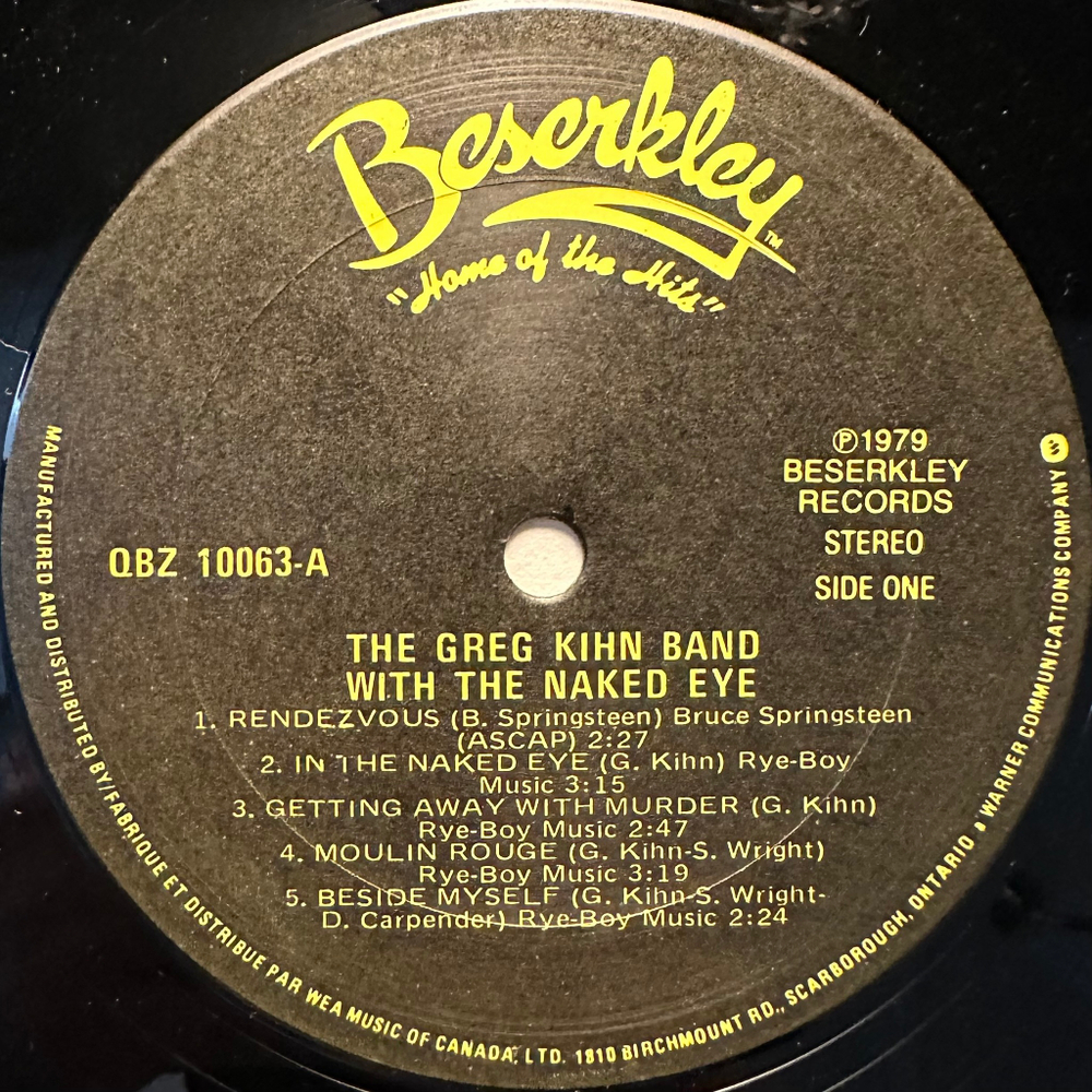 Greg Kihn Band - With The Naked Eye (Канада 1979г.)