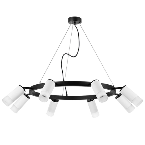 LR0183681 Люстра RULLO 8х50W GU10 ЧЕРНЫЙ/БЕЛЫЙ (571018+214436-8+202431-8)