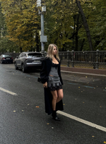 Топ из костюмной ткани серый, Серый