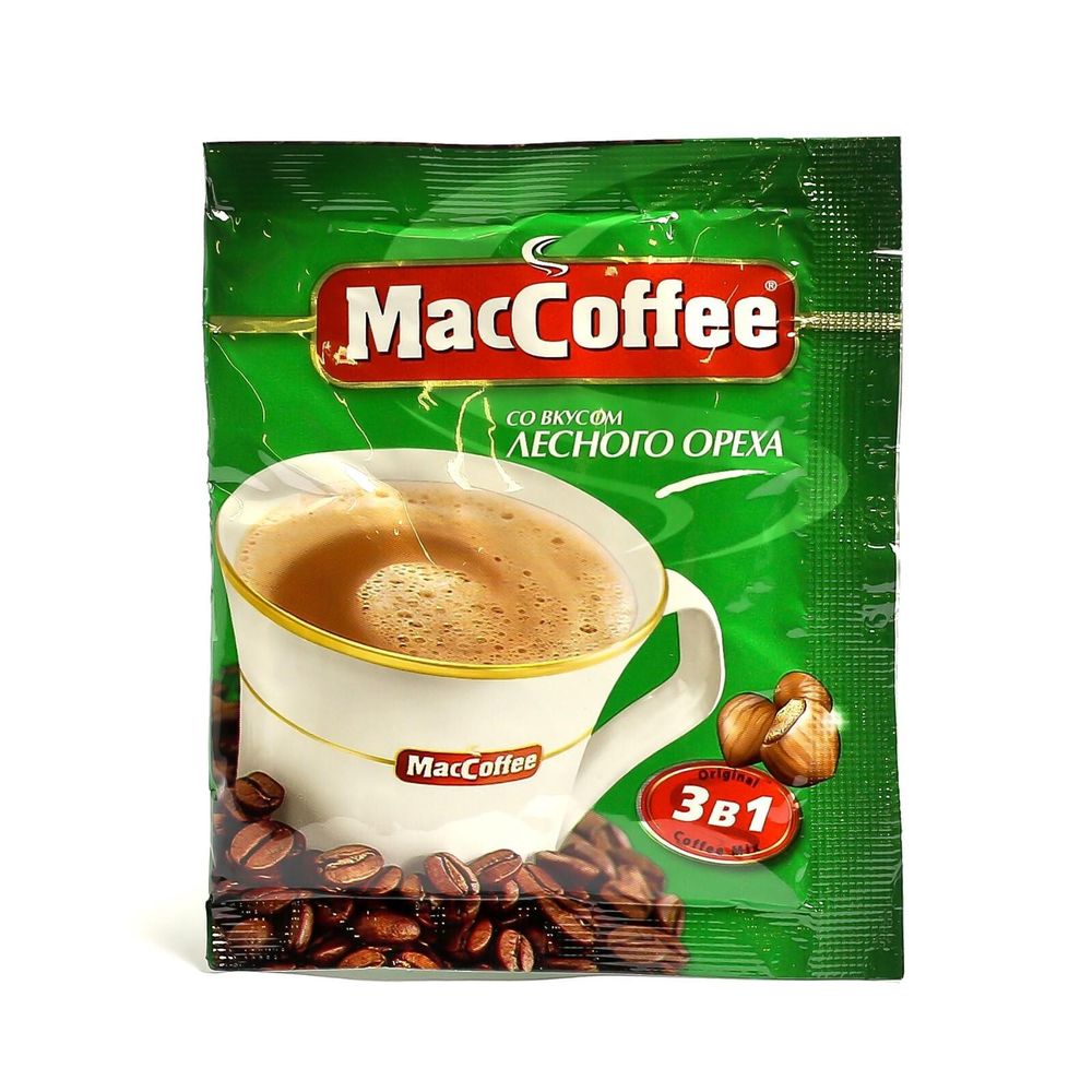 Напиток кофейный MacCoffee Лесной орех 3в1, 18г