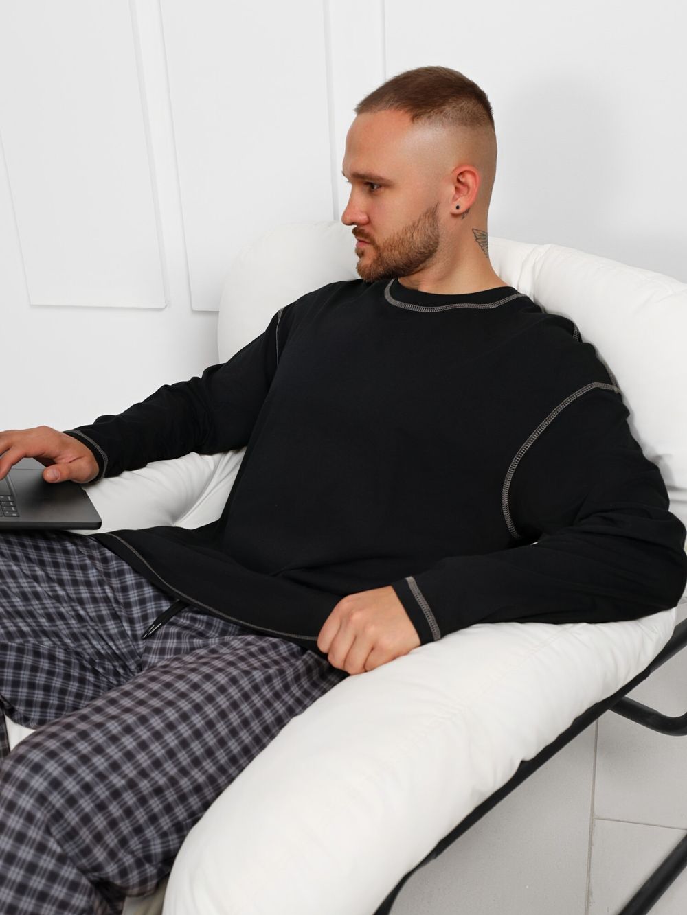 Джемпер мужской Генри-3 Виотекс ЧЁРНЫЙ