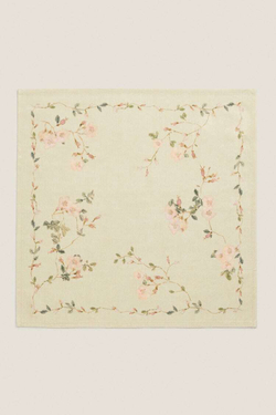 ZARA HOME УПАКОВКА ВИШНЕВЫХ ХЛОПЧАТОБУМАЖНЫХ САЛФЕТОК (УПАКОВКА ИЗ 2 ШТУК), РОЗОВЫЙ